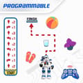 Miniatyrbild 6 av 6: Xtrem Bots - polispatrull, fjärrkontrollrobot för barn över 5 år, programmerbar leksak med smart radiokontroll, pedagogiskt spel