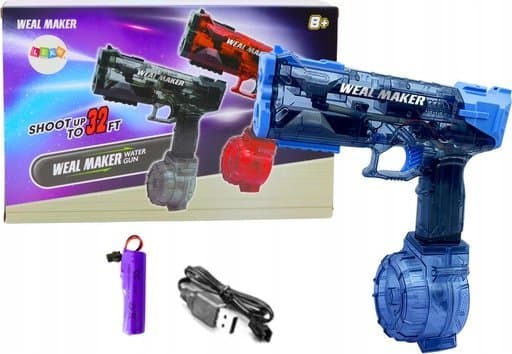 LeanToys vannpistol automatisk elektrisk blå
