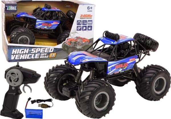 LeanToys RC maastoauto 1:8 iskunvaimentimet sininen