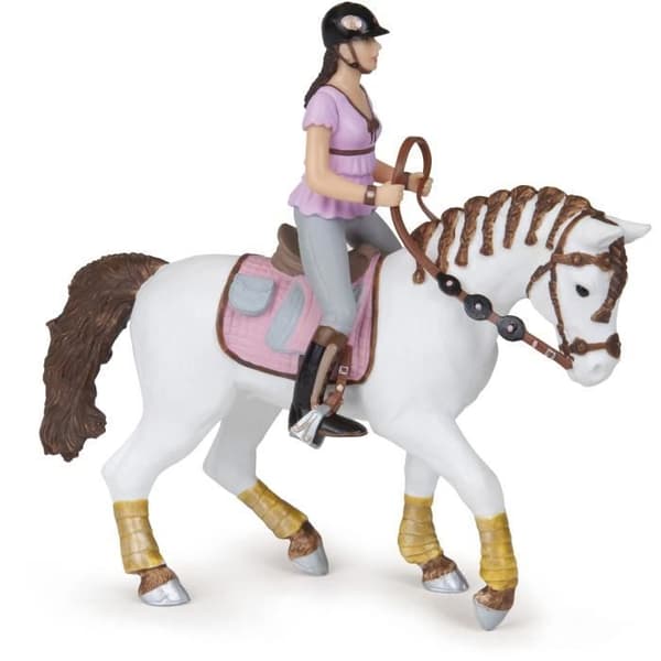 Fashion Horsewoman Figurine - PAPO - HÄSTAR, FÖL OCH PONNYER - Rosa - För hopptävlingar