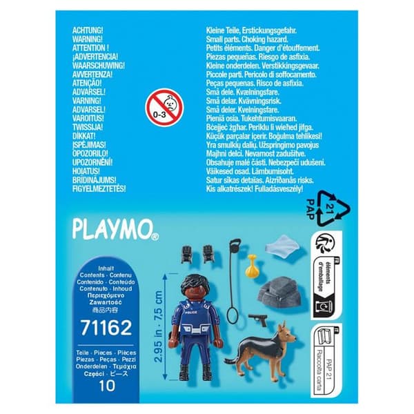PLAYMOBIL - Special Plus Polis med sökhund - Flerfärgad - Blandad - 4 år