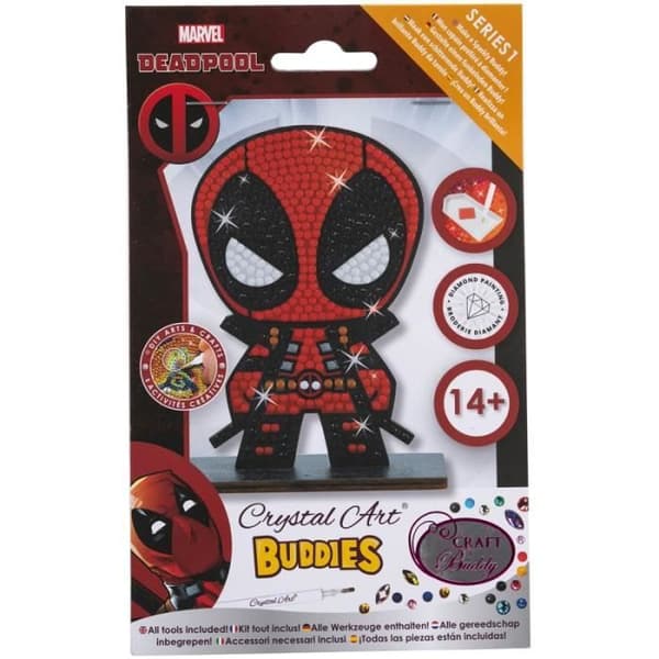 Diamond Painting Kit - Marvel - Deadpool Figurine - 11 x 8 cm - DIY Crystal Art