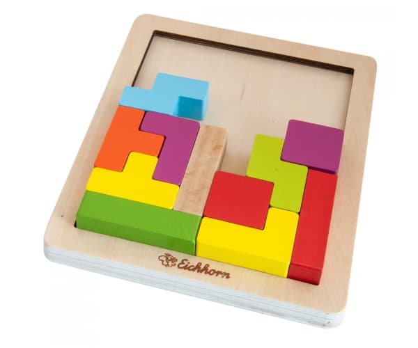 Eichhorn Tetris Game, Rakennuspakkaus, 4 vuosi/vuosia, Pyökki, MDF-levy, Puu, 20 kpl