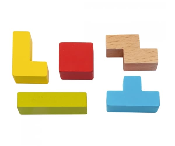 Eichhorn Tetris Game, Rakennuspakkaus, 4 vuosi/vuosia, Pyökki, MDF-levy, Puu, 20 kpl