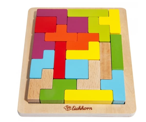 Eichhorn Tetris Game, Rakennuspakkaus, 4 vuosi/vuosia, Pyökki, MDF-levy, Puu, 20 kpl