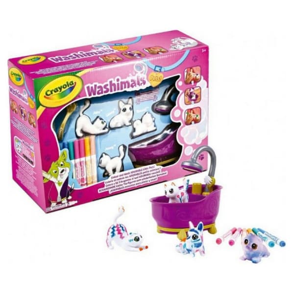 Playset Washimals Pets Crayola 74-7453 Kylpyamme 6 Kappaletta