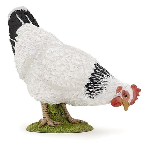 Figurine Pecking Vit Höna - PAPO - FARM LIFE - Blandat - Barn - Inomhus