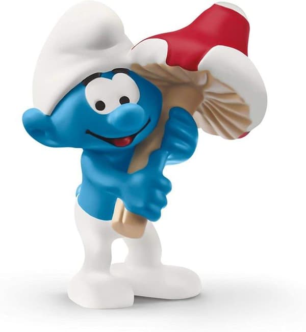 Schleich figurin - Smurf med lyckoberlock - Flerfärgad - Från 3 år