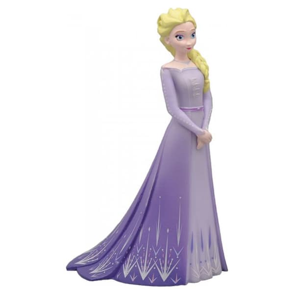 Figurin - BULLYLAND - Frozen - Elsa i lila klänning - 10 cm - PVC fri