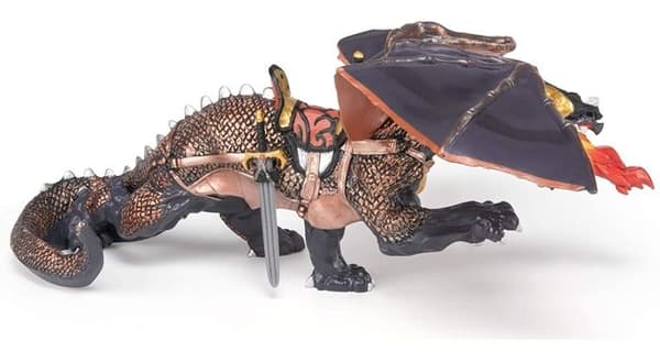 Dragon of Darkness Figurine - PAPO - DEN FANTASTISKA VÄRLDEN - Flerfärgad - Brun - För barn