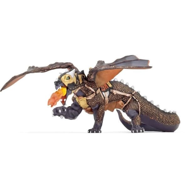 Dragon of Darkness Figurine - PAPO - DEN FANTASTISKA VÄRLDEN - Flerfärgad - Brun - För barn