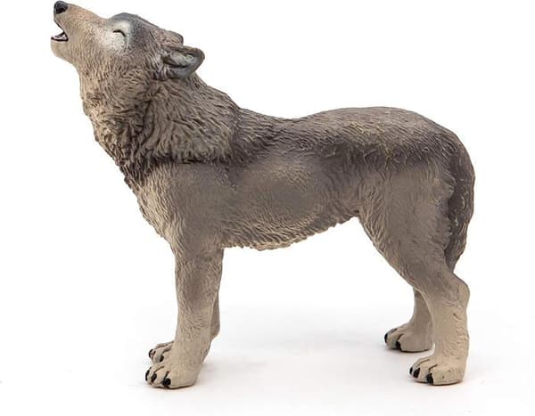 Howling Wolf Figurine - PAPO - Howling Wolf - Grå - Blandat - Från 3 år