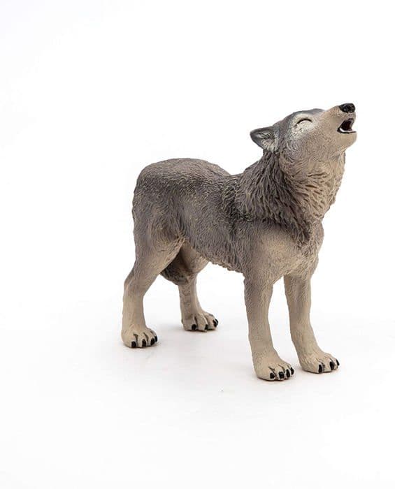 Howling Wolf Figurine - PAPO - Howling Wolf - Grå - Blandat - Från 3 år