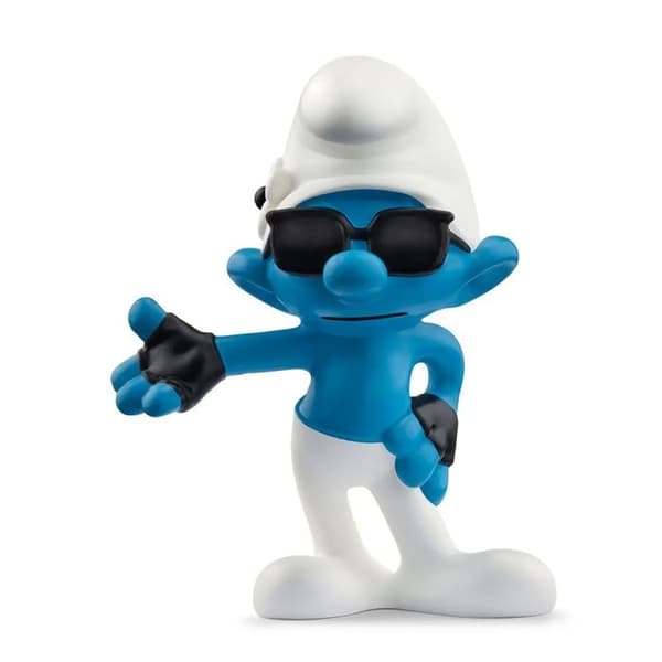Show-off Smurf Figurine - SCHLEICH - Show-off Smurf - Vit, blå och svart - Blandad - Leksak