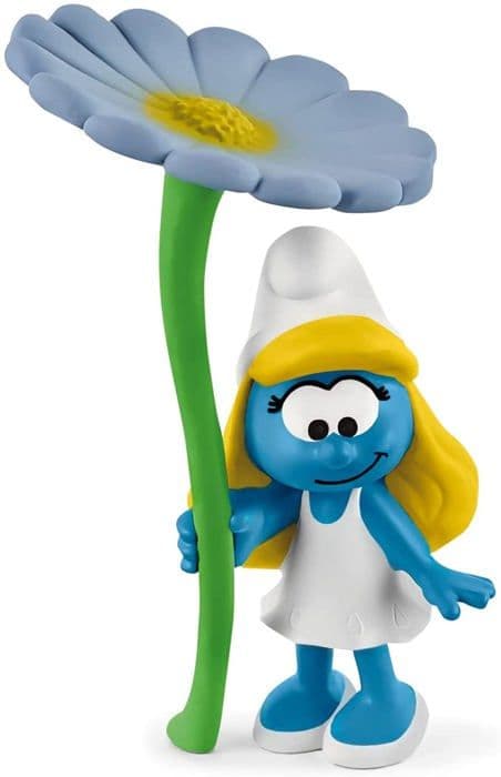Figurin - SCHLEICH - Smurfett med blomman - Flerfärgad - 3 år och uppåt