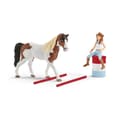 Miniatyrbild 4 av 6: Hannah's Racing Horse - Set med 12 Schleich Rodeo Toys with Cowherd - Hästfigur och tillbehör - Present för pojkar