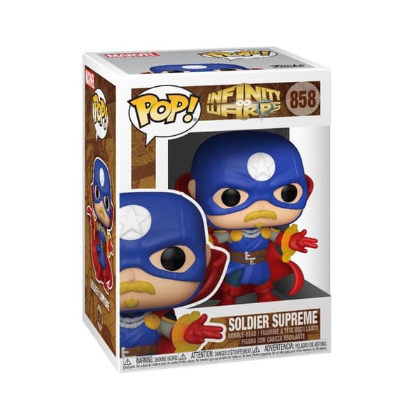 Marvel Infinity Warps Soldier Supreme POP-figur - Funko - En storlek 9 cm - Svart