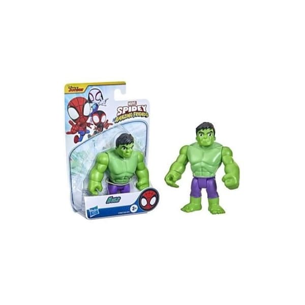 10 cm Hulkfigur - HASBRO - MARVEL SPIDEY E I SUOI FANTASTICI AMICI - Leksak för barn från 4 år och uppåt