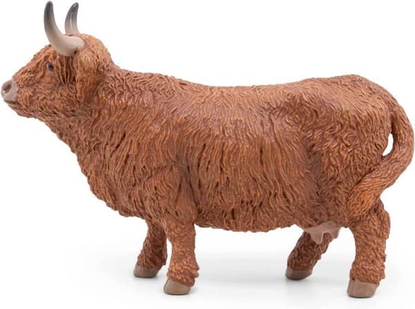 Figurin - PAPO - Highland Cow - Brun - Barn - Blandad