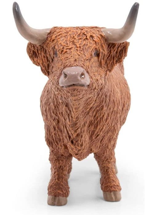 Figurin - PAPO - Highland Cow - Brun - Barn - Blandad