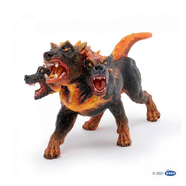 Figurin - Papo - Fire Cerberus - Vit - Blandat - Barn