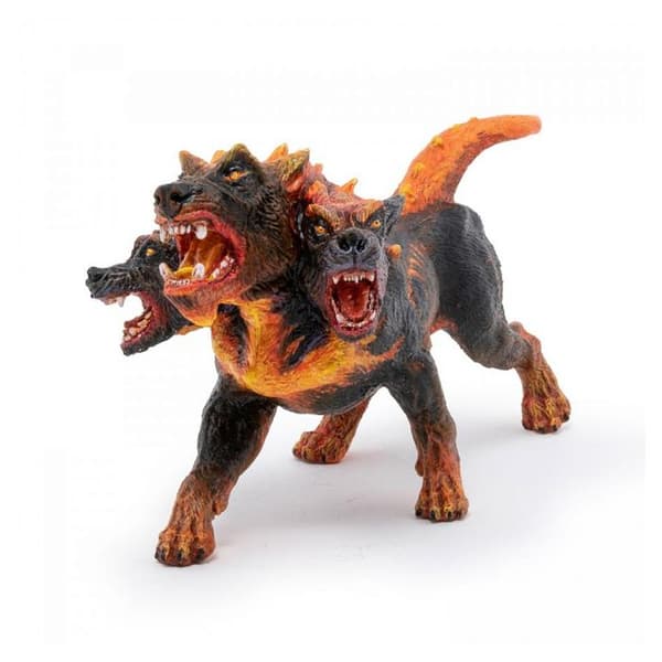 Figurin - Papo - Fire Cerberus - Vit - Blandat - Barn