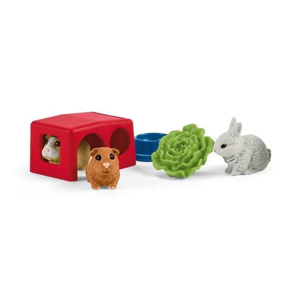 Hus för kanin och marsvin, statyett och tillbehörslåda, present till pojkar och flickor - Toy 3 Years och + -schleich