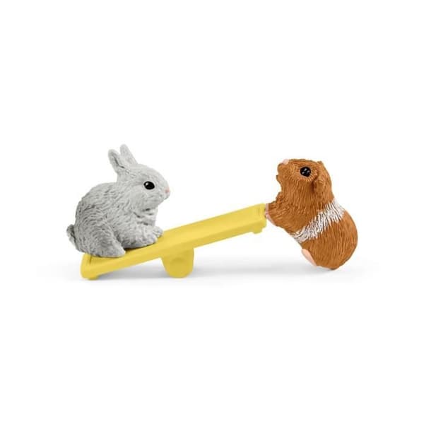 Hus för kanin och marsvin, statyett och tillbehörslåda, present till pojkar och flickor - Toy 3 Years och + -schleich