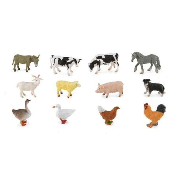 Minifigurer - Farmen: Set med 12 husdjur unik färg