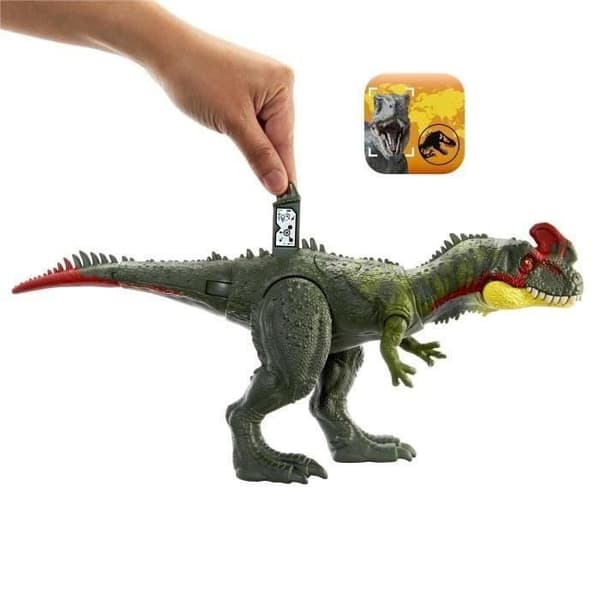 Figurine - MATTEL - Jurassic World Dino Trackers - Gigantic Trackers Sinotyrannus - Vit - Blandat - Grön