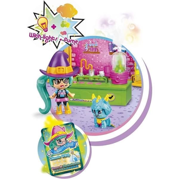 Pinypon School of Brujitas - uppsättning leksaker och tillbehör med 1 figur för pojkar och flickor från 4 till 8 år gamla