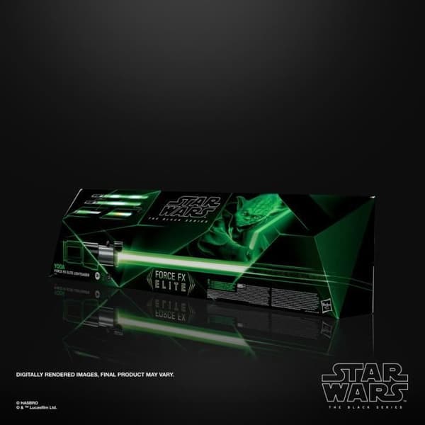 Yoda Premium Force FX Elite elektronisk ljussabel, Cosplay-artikel för vuxna, Star Wars The Black Series