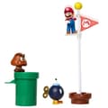 Miniatyrbild 3 av 4: Kartong med 5 MARIOBROS-figurer Grand Oak Plain-tema - Mario, Goomba, bomb, flagga ingår