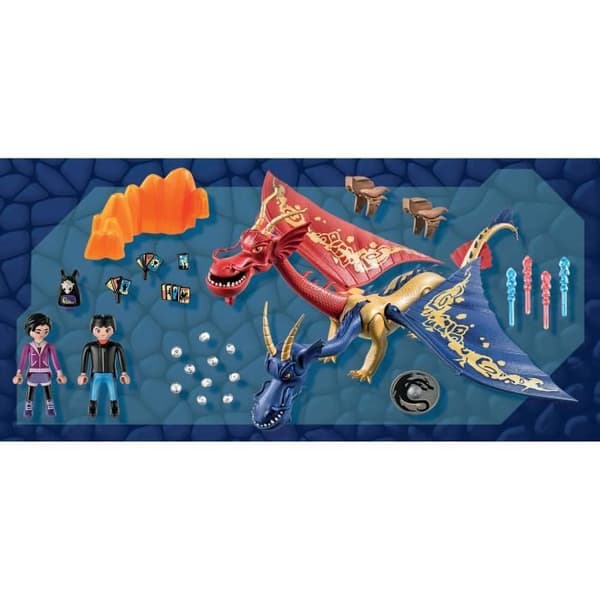 PLAYMOBIL 71080 Drakarna WuWei & Jun, Leksak för Barn, 2 figurer och tillbehör, Drakar Nio Riken