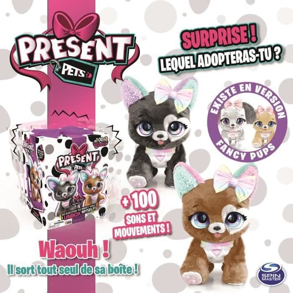 Interaktiv och sund hundplysch - Present Husdjur - Surprise Rainbow Glitter Pups - Slumpmässig modell