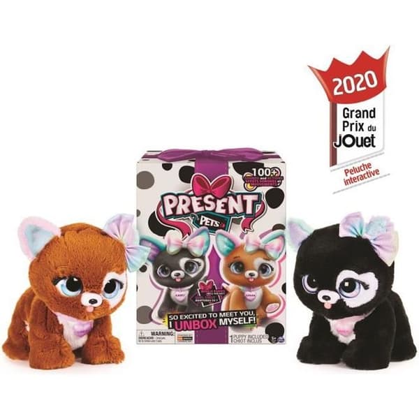 Interaktiv och sund hundplysch - Present Husdjur - Surprise Rainbow Glitter Pups - Slumpmässig modell