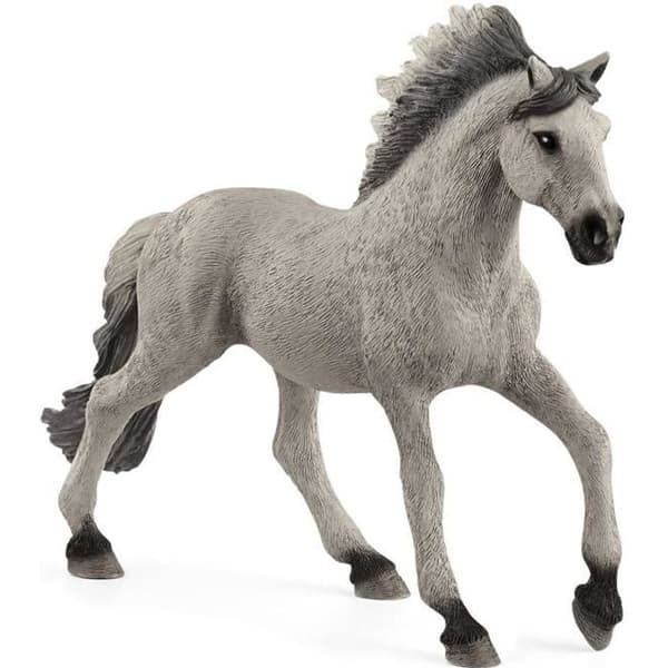 Figurin - SCHLEICH - Sorraia mustanghingst - Hög päls - Tvåfärgad - Fawn