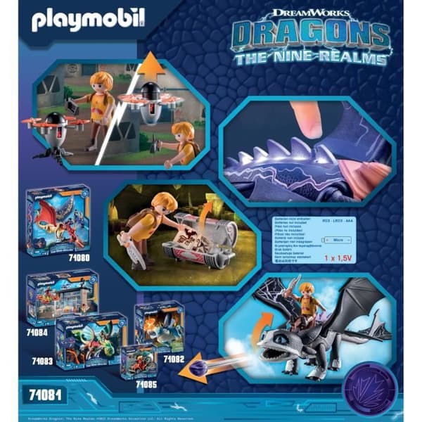 PLAYMOBIL - 71081 - Dragons Nine Realms: Thunder & Tom
