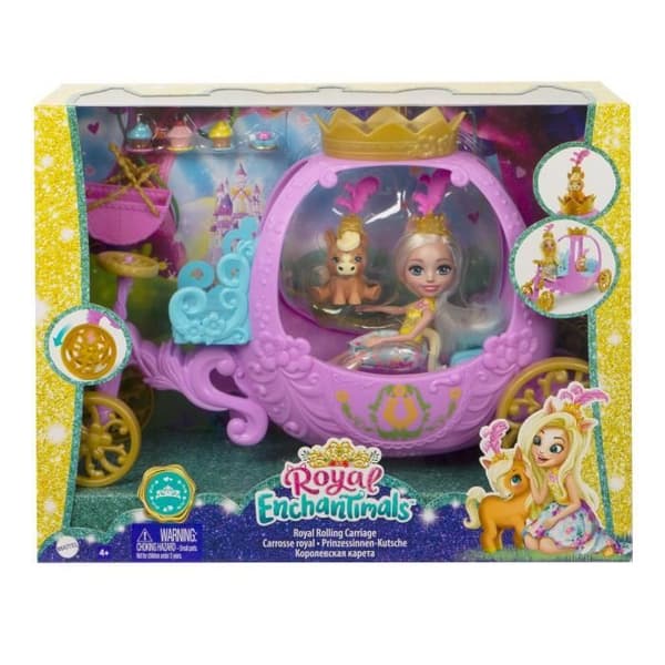 Enchantimals - Royal Carriage med Peola Pony - Golden Wheels - från 4 år och uppåt