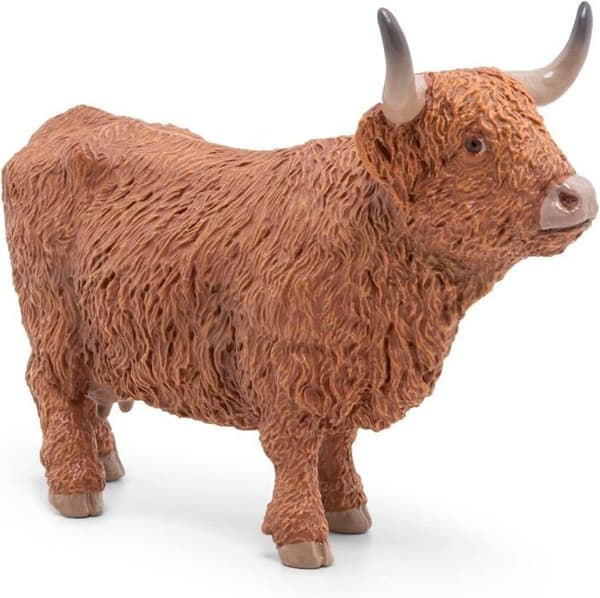 Figurin - PAPO - Highland Cow - Brun - Barn - Blandad