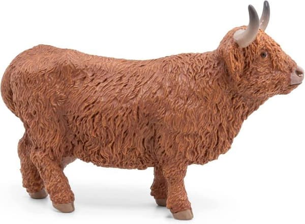 Figurin - PAPO - Highland Cow - Brun - Barn - Blandad
