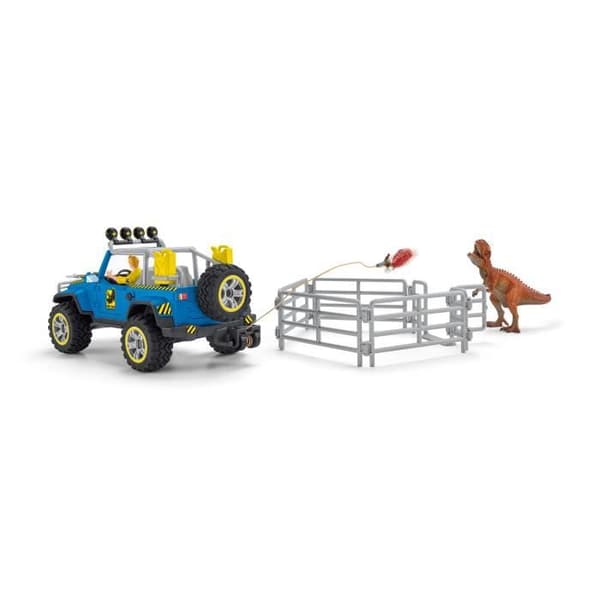 Coffret Terrängbil med Dino-förpost, dinosaurielek för barn från 4 år, Schleich 41464 DINOSAURER