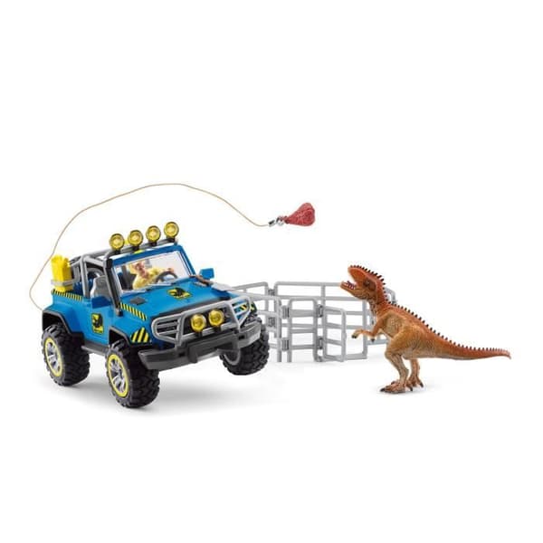 Coffret Terrängbil med Dino-förpost, dinosaurielek för barn från 4 år, Schleich 41464 DINOSAURER