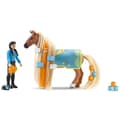 Miniatyrbild 1 av 8: 18-delad skönhetslåda för hästfigurer med Rider Kim - Present för pojkar och flickor från 5 år -