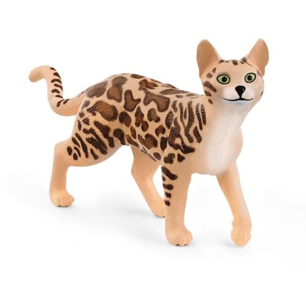 Figurin - SCHLEICH - Bengal katt - Farm World - För barn från 3 år och uppåt - Flerfärgad