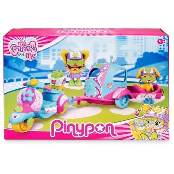 Pinypon - My Puppy and me Motorcycle Box - GPTOYS - Multicolor - Girl - Mix & Match