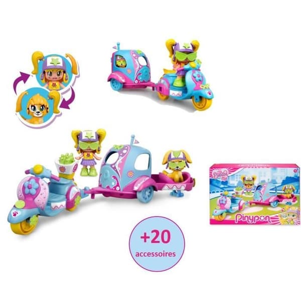 Pinypon - My Puppy and me Motorcycle Box - GPTOYS - Multicolor - Girl - Mix &amp; Match