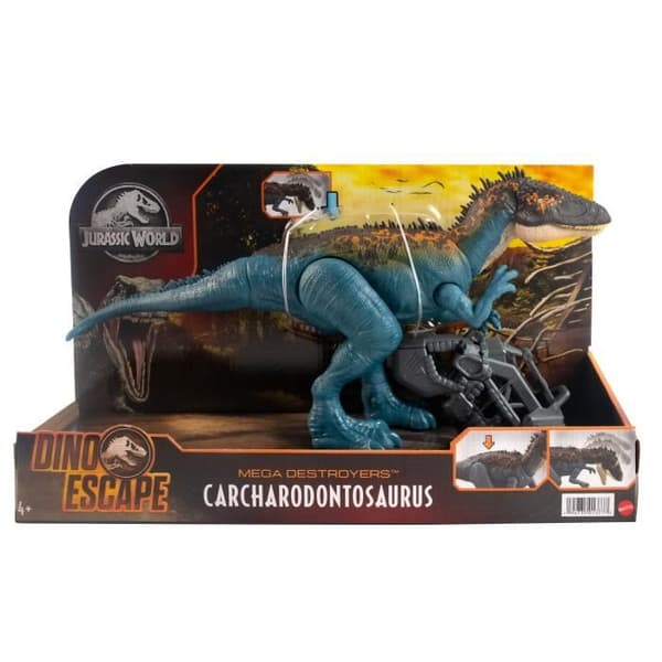 Dinosauriefigur - MATTEL - Jurassic World - Destroyer Charcarodontosaurus - Attackfunktion - Ledad