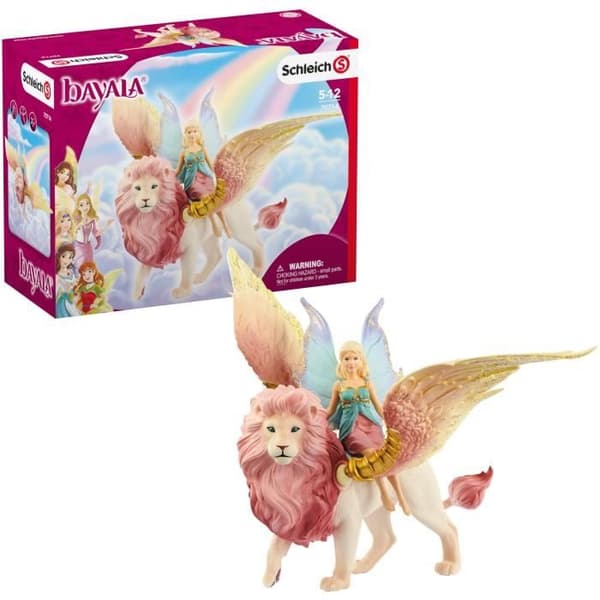 Figurin - SCHLEICH - Tomte på bevingat lejon - Bayala - Beige - 5 år och uppåt