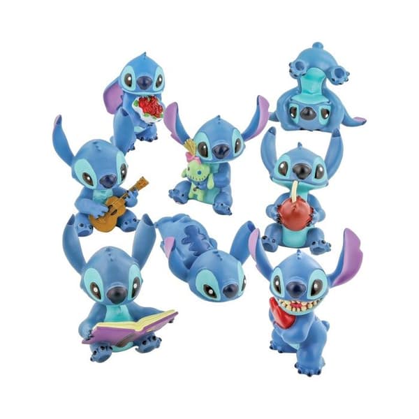 Figurin - Enesco - Stitch DOLL - Officiell Lilo and Stitch-licens - 6 cm - Grön